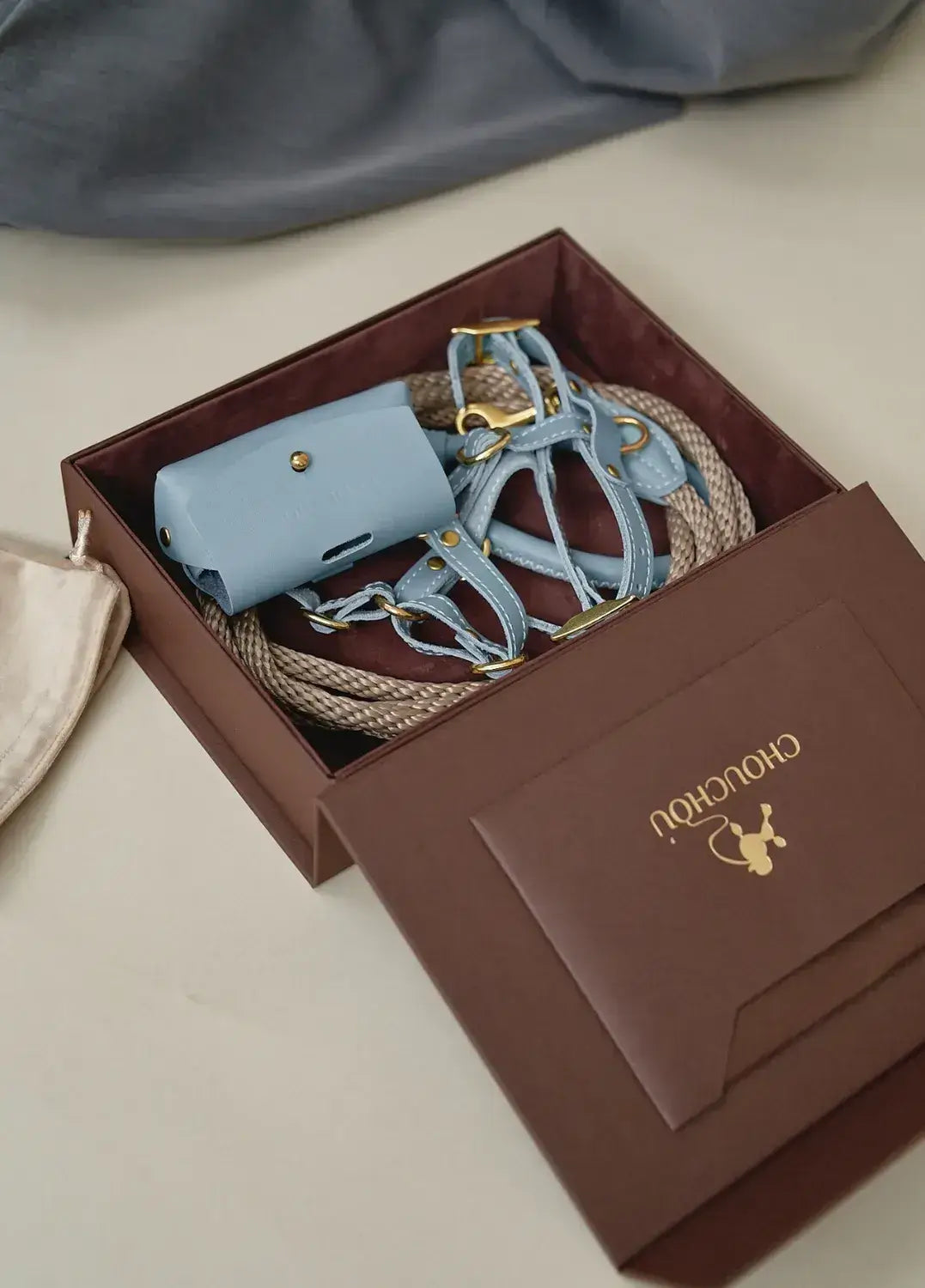 A luxurious set of dog accessories - handmade, premium