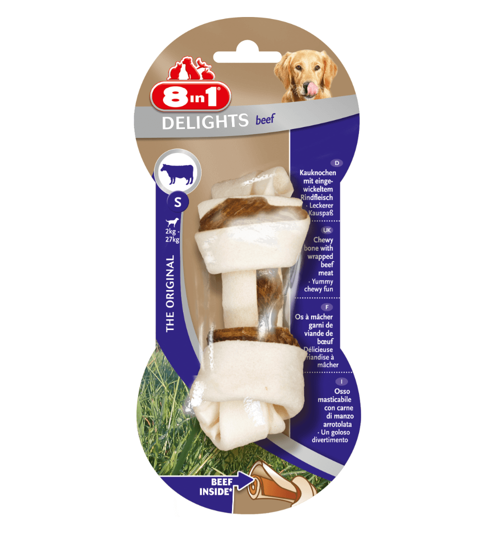 8in1 Delights S – Bone with Beef for Dogs 1 pc.