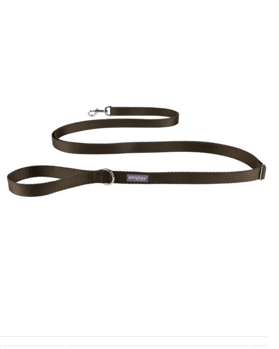 Dog leash Adjustable Amiplay Easy Fix Olive 160–300 cm