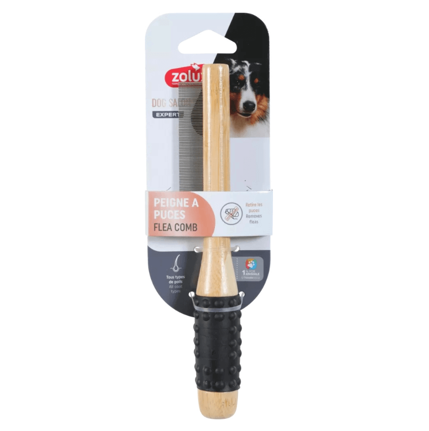 ZOLUX Grzebień dla psa Gęsty Drewniany