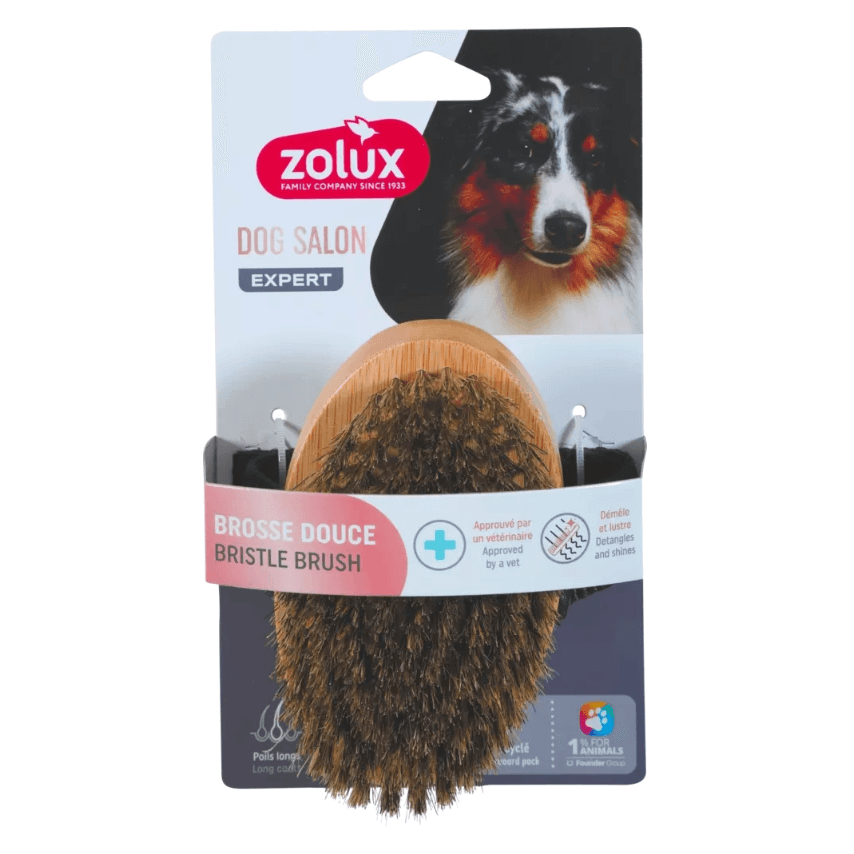 ZOLUX Miękka Szczotka Drewniana – Długa Sierść Psa