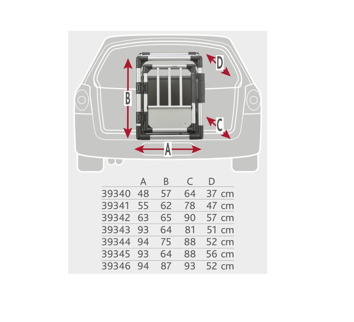 Aluminum carrier M - for dogs up to 20 kg