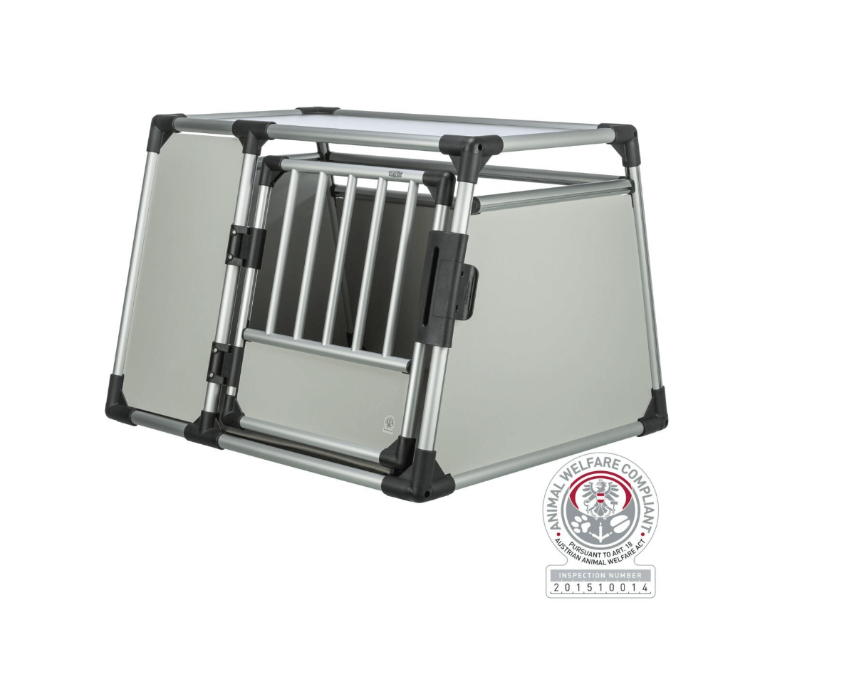 Aluminum carrier L - a box for a large dog