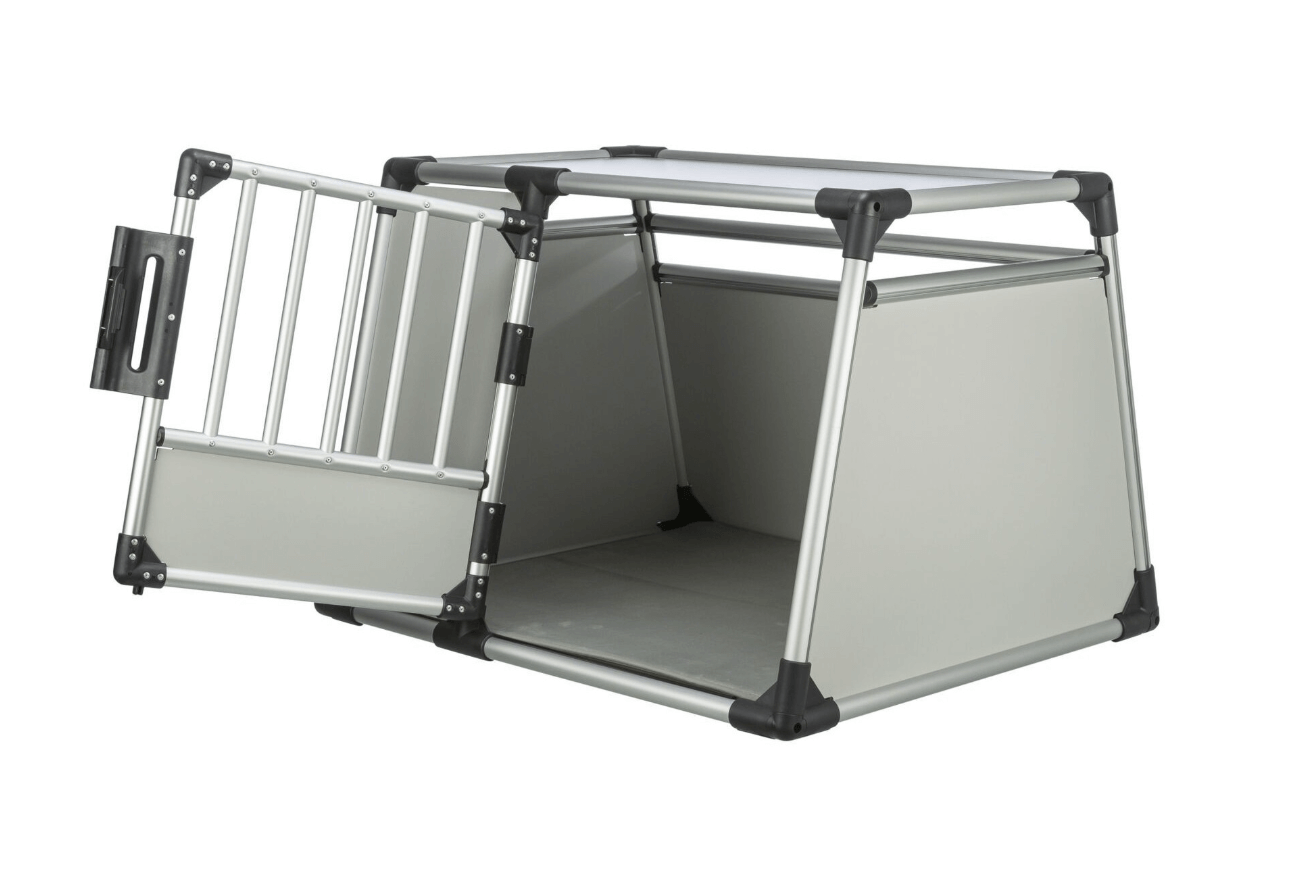 Aluminum carrier L - a box for a large dog