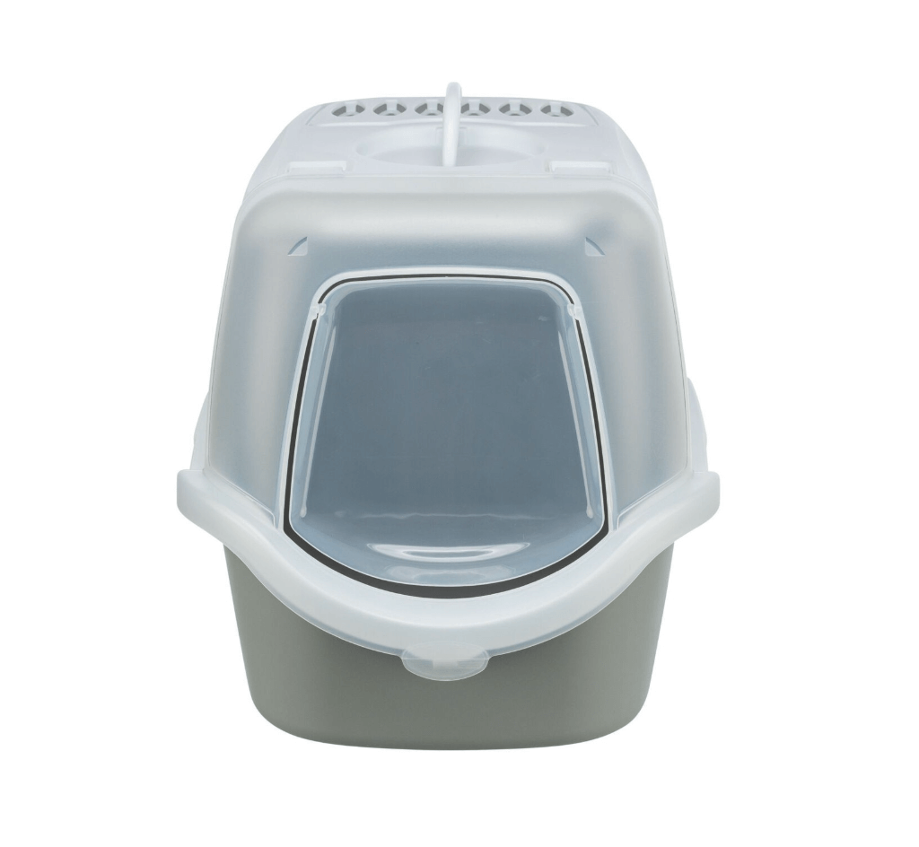 Vico Open Top covered litter box light gray/white 40×56 cm