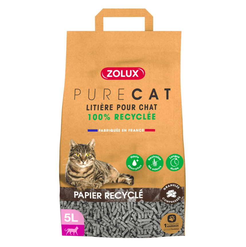 ZOLUX PURECAT Żwirek papierowy z recyklingu 5L