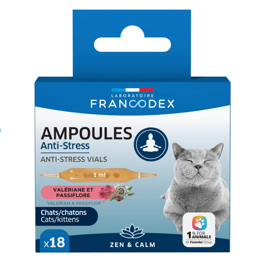 Francodex Anti-Stress Ampoules for Cats x18