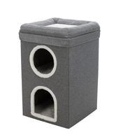 Saul - cat tower, gray, foldable, 64 cm