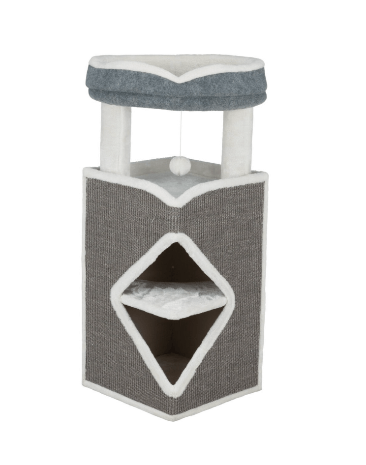 Arma – wieża dla kota, 98 cm, szaro-biała