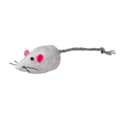 Mouse toy with bell for cat 2 pcs. white and gray