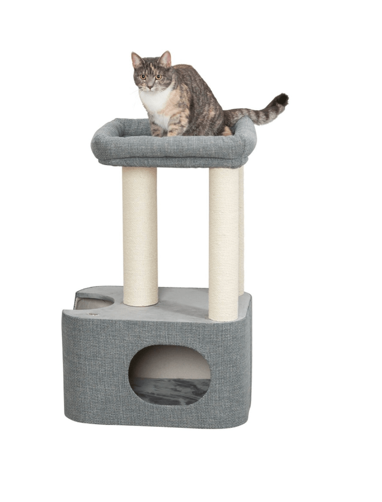 Viviana 86 cm standing scratching post for cats gray-blue
