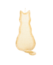 Hanging scratching post "Cat" 35×69 cm - with bell