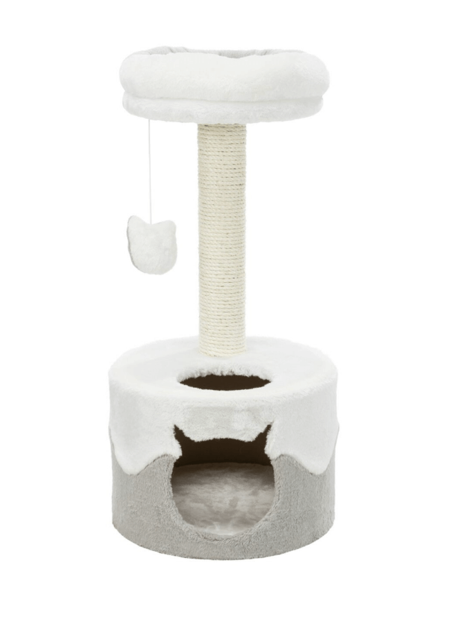 Nuria Scratcher 71 cm white-gray with bed