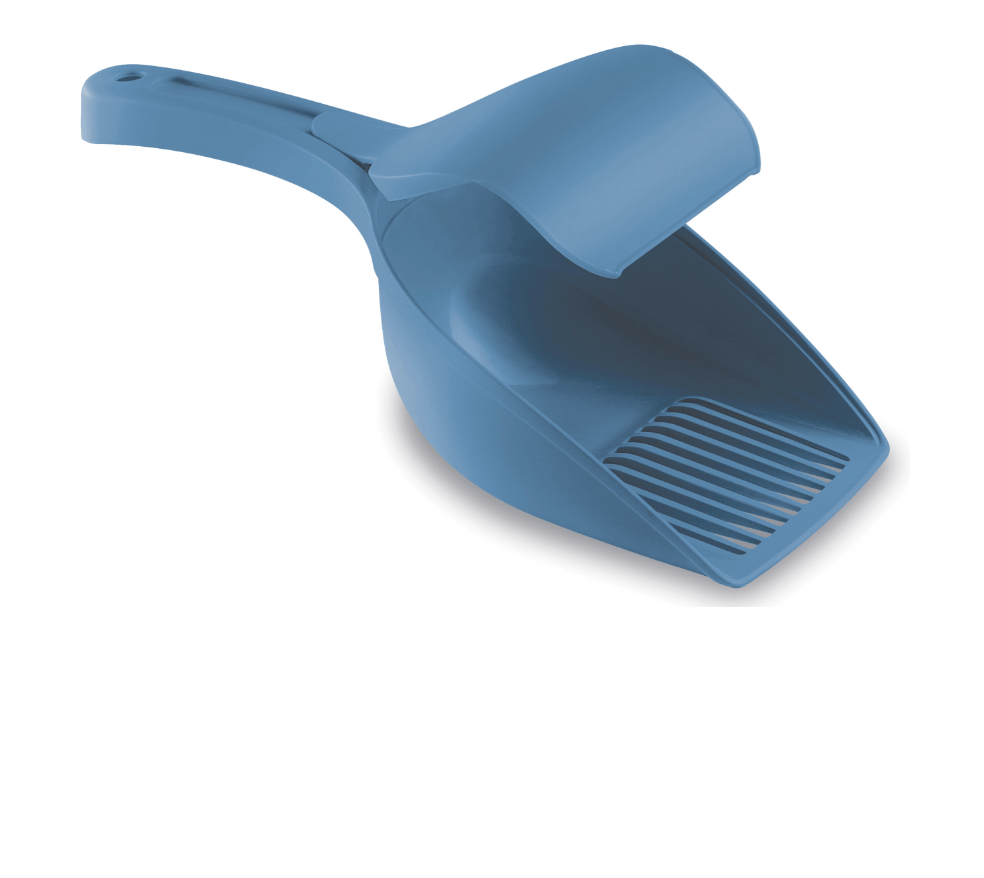 ZOLUX Litter Scoop with Flap – Blue, 27.5 cm