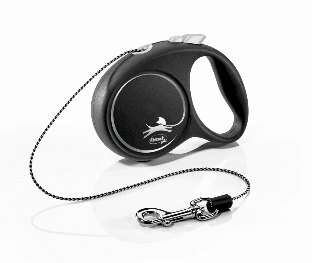 FLEXI Black Design XS 3m black dog leash