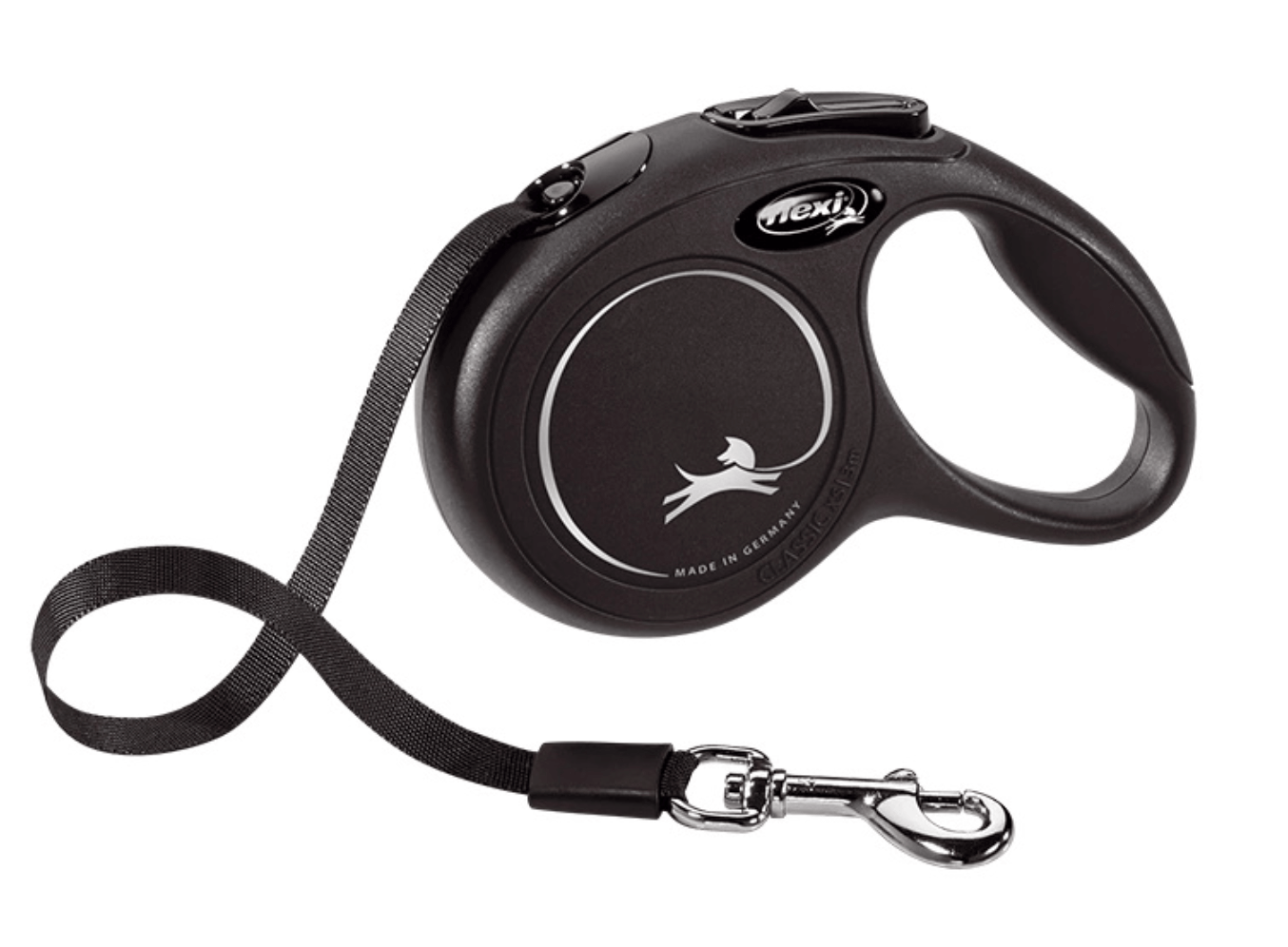 FLEXI Automatic dog leash NEW CLASSIC tape 3m and 5m black