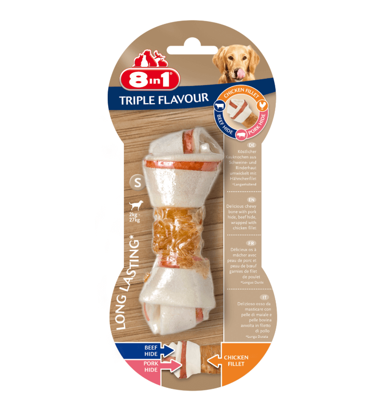 8in1 Triple Flavour - chewing bone S, 1 pc.