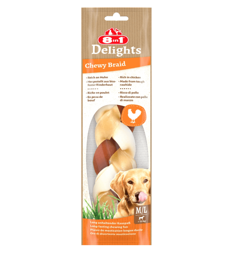 8in1 Chewy Braid M/L - Natural chewing string 80g