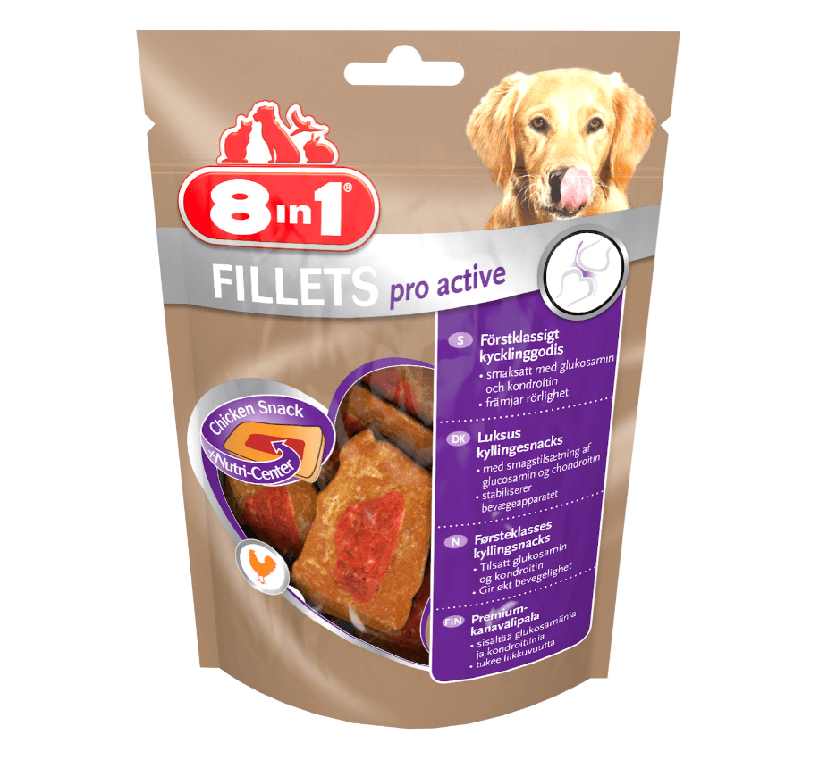 8in1 Pro Active fillets for a dog 80g