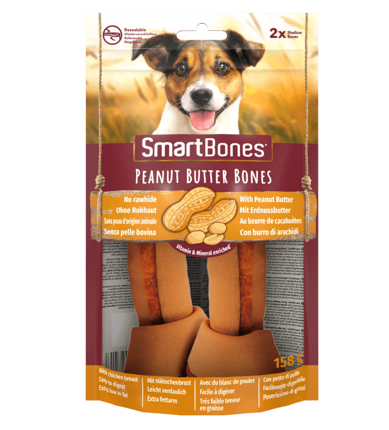 SmartBones kości z masłem orzechowym M 2 szt. dla psa