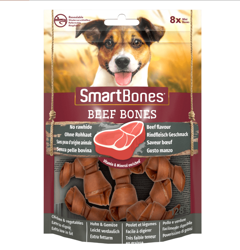 SmartBones kości z wołowiną Mini 8 szt. – lekkostrawny przysmak