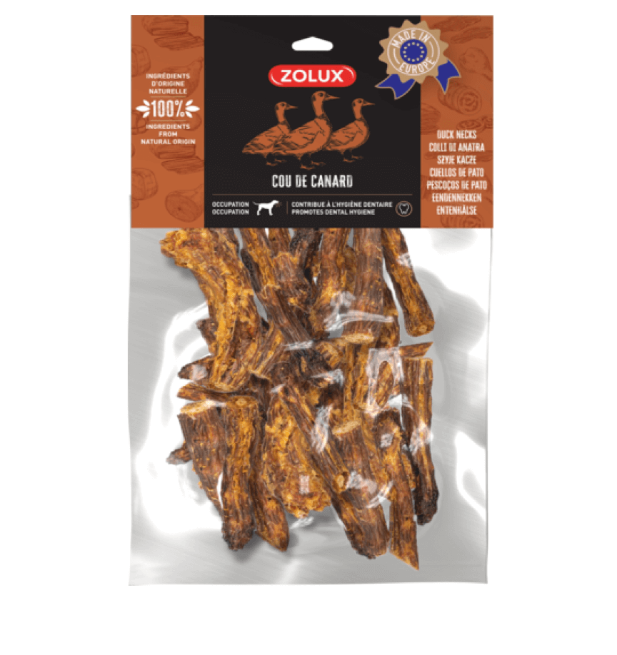 ZOLUX Szyja kacza 300 g – Naturalny przysmak dla psa