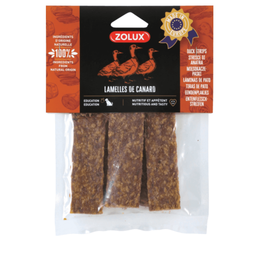 ZOLUX Paski z kaczki 100 g – Naturalny przysmak dla psa