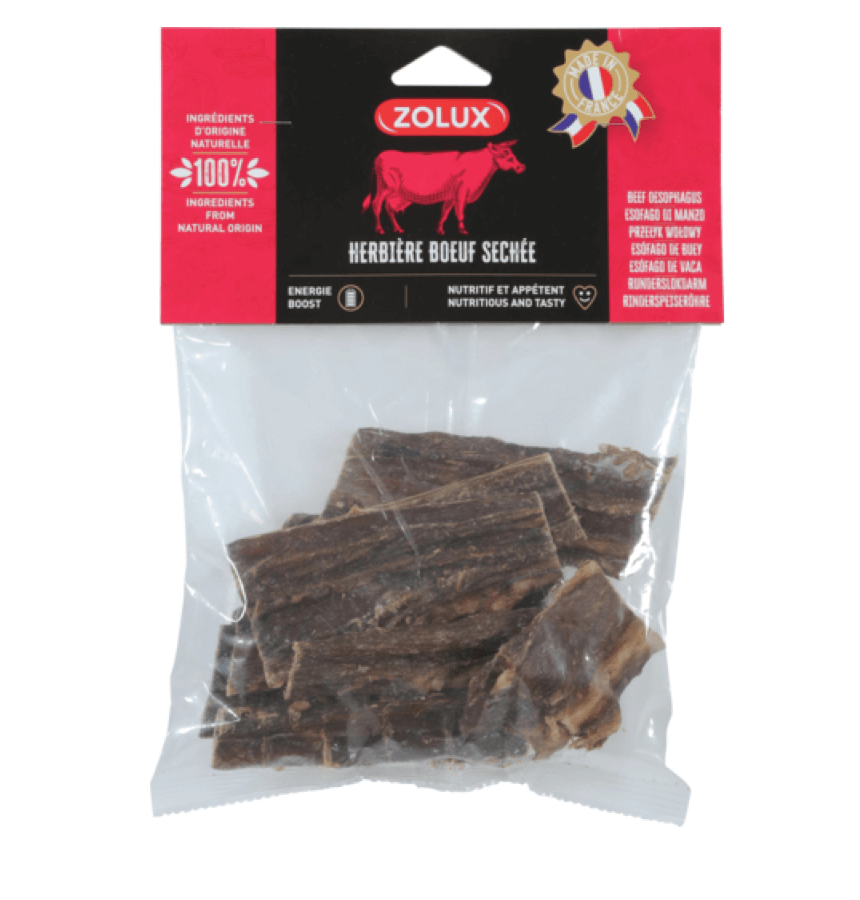 ZOLUX Przysmak naturalny dla psa Suszony przełyk wołowy 150 g