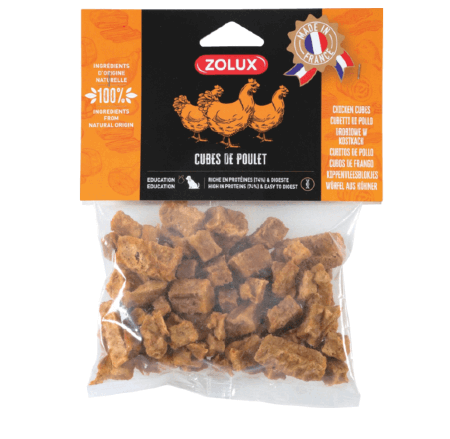 ZOLUX Przysmak naturalny dla psa Duże kostki z kurczaka 150 g
