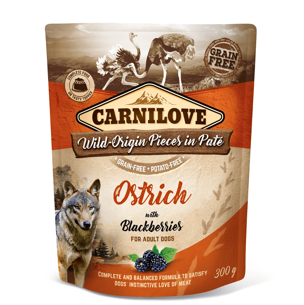 Carnilove Ostrich & BlackBerries 300g - wet food for a dog