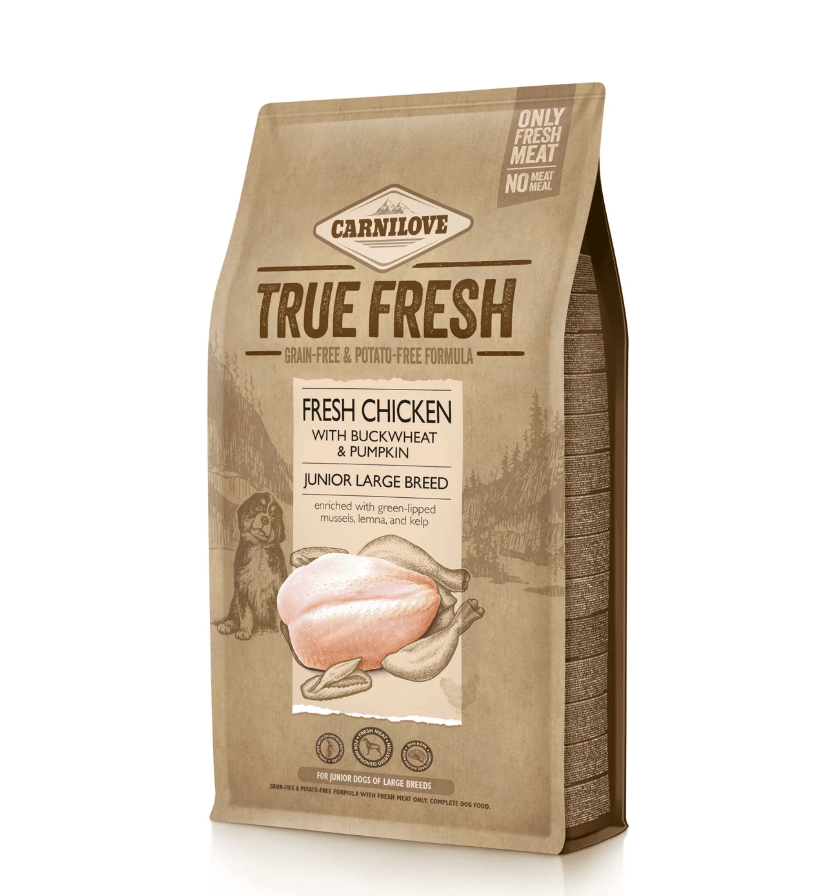Carnilove Junior Large – kurczak, gryka i dynia dla dużych szczeniąt