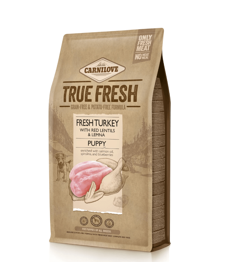 Carnilove Puppy Turkey – świeży indyk z soczewicą i lemną dla szczeniąt