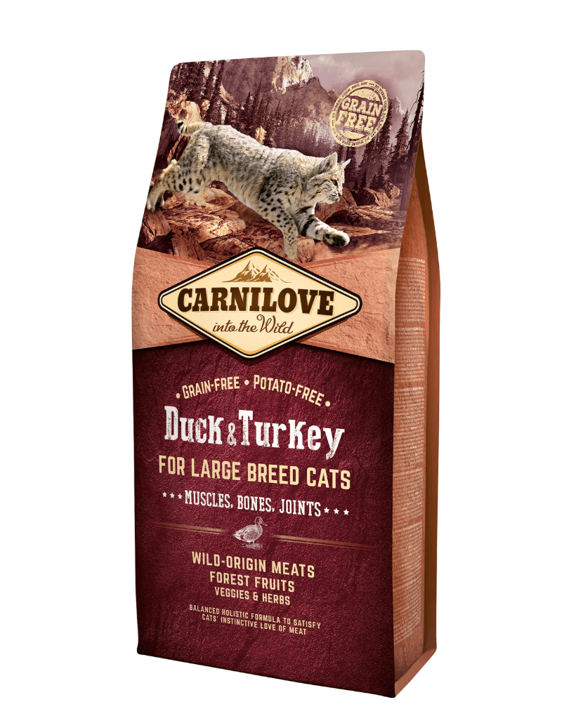 Carnilove dla dużych kotów – Kaczka i indyk, bez zbóż