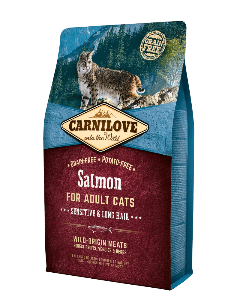 Carnilove salmon food for sensitive and long -haired cats