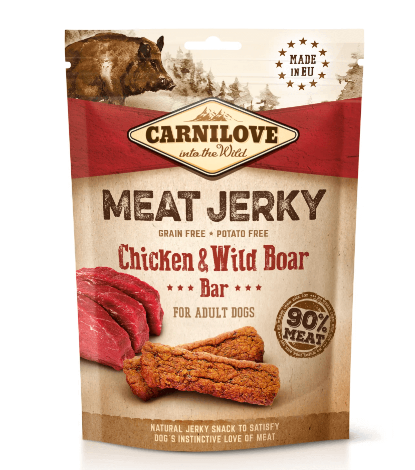 Carnilove Jerky Kurczak & Dzik 100g – 90% mięsa