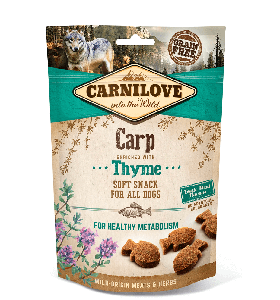 Carnilove Soft Snack Karp & Tymianek 200g – półmiękkie