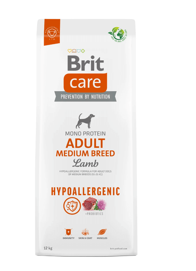 Brit Care Adult Medium Lamb - for medium, sensitive dogs
