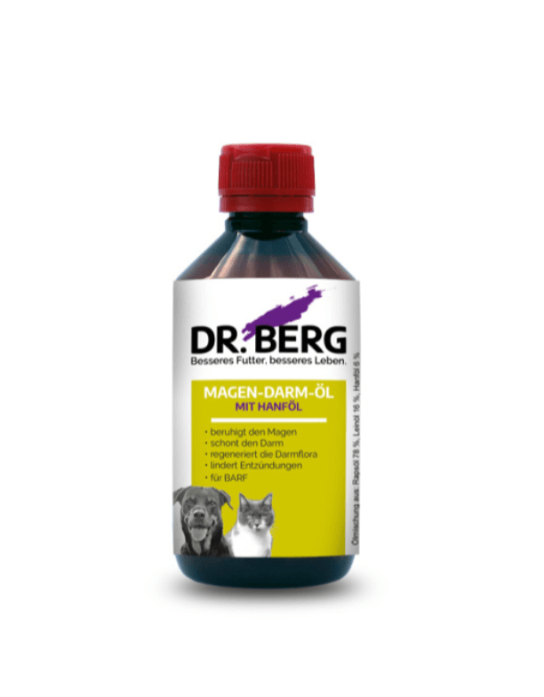 DR.BERG Żołądek i jelita – olej z konopi dla psa 250 ml