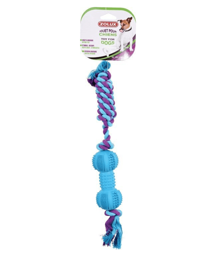 Zolux rubber bone with a 12 cm string - a dog toy