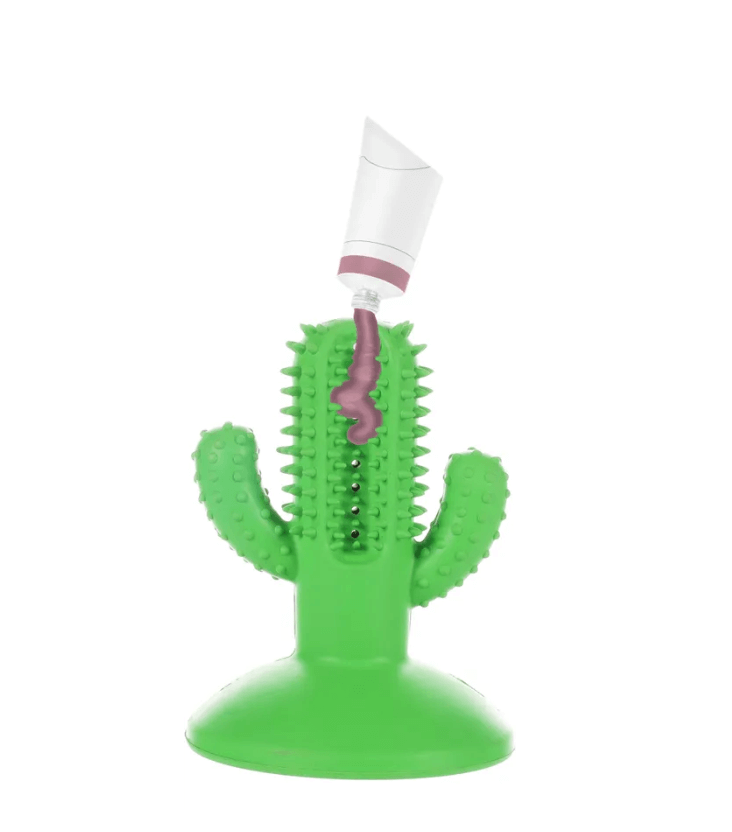 Flamingo dog toy cactus with suction cups