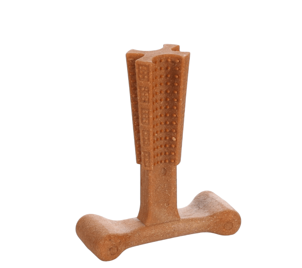 Flamingo Bamboo T-Bone-Bamboo and nylon beef teether