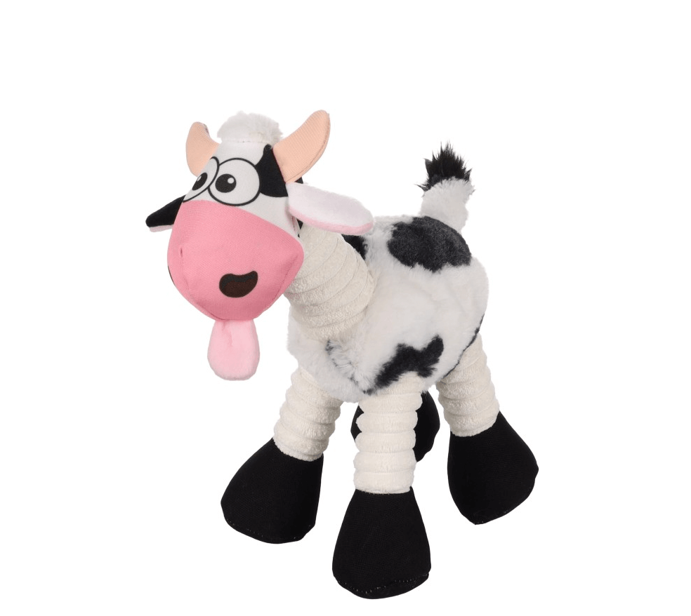 Flamingo Krowa – pluszowa zabawka z piszczałką dla psa