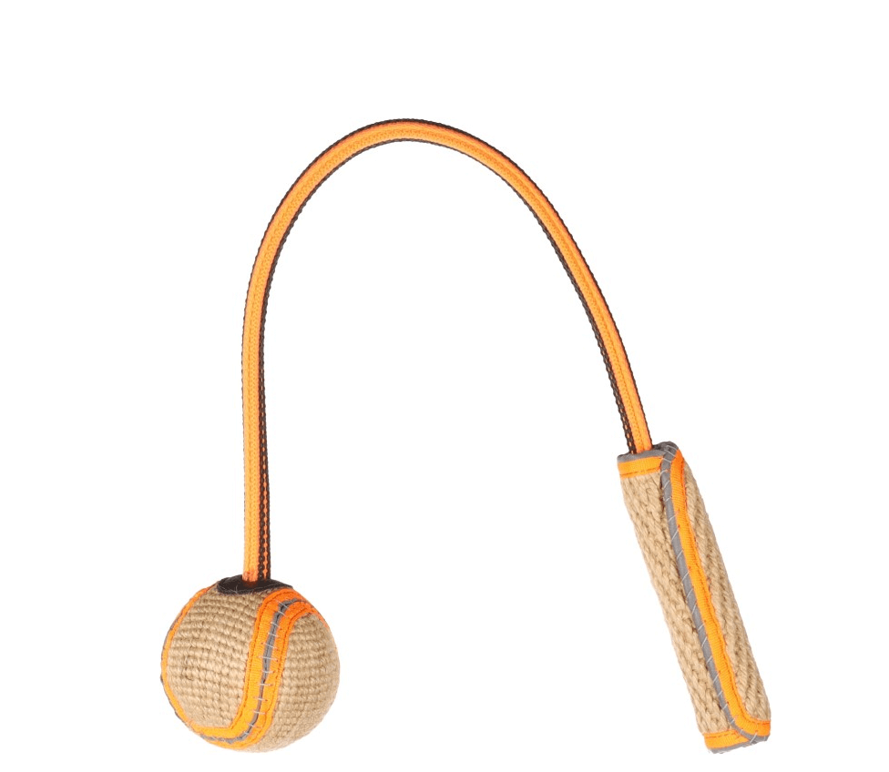 Flamingo Juru Reflective - a ball on the rope with jute and rubber
