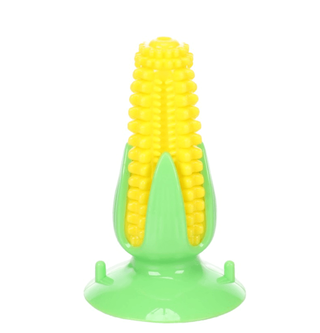 Flamingo corn - a dog toy with a suction cup and a pipe