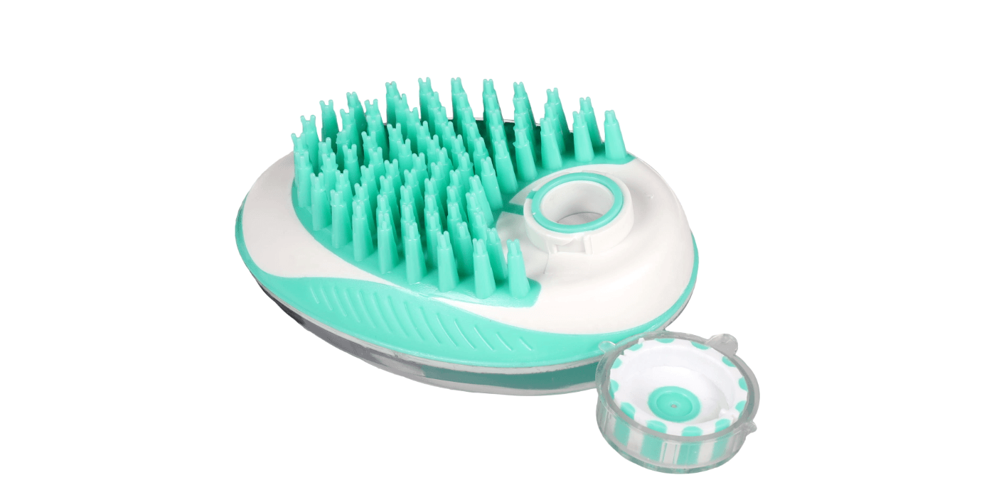 Flamingo Szczotka z dozownikiem na szampon – masaż i mycie