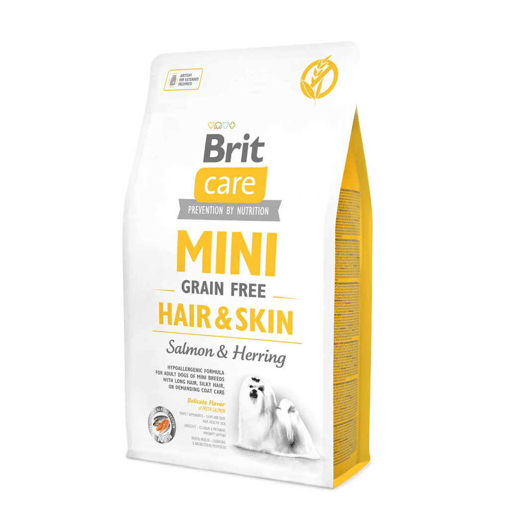 Brit Care Mini Hair & Skin Saumon et Hareng sans-sans