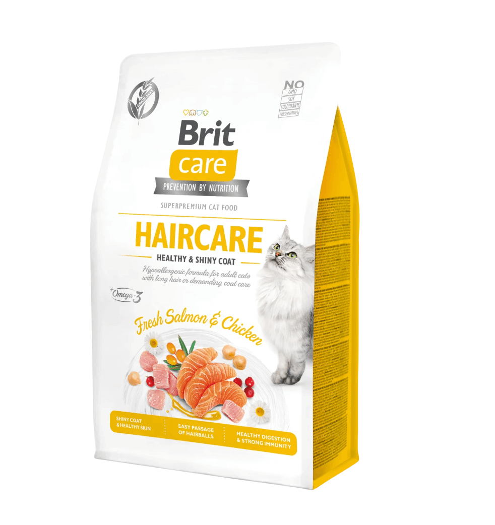 Brit Care Cat Haircare - salmon and chicken, shiny coat without cereals