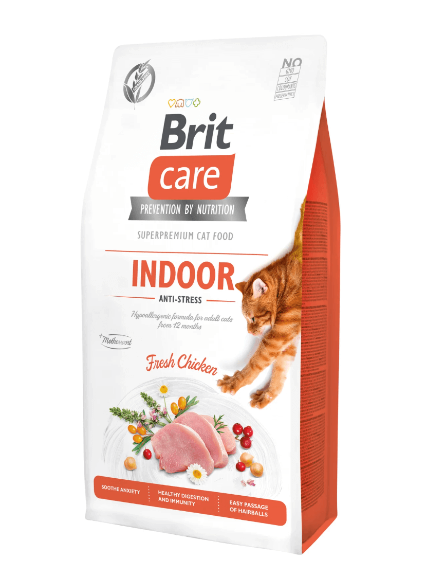 Brit Care Cat Indoor Anti-Stress – kurczak, karma bez zbóż dla kota