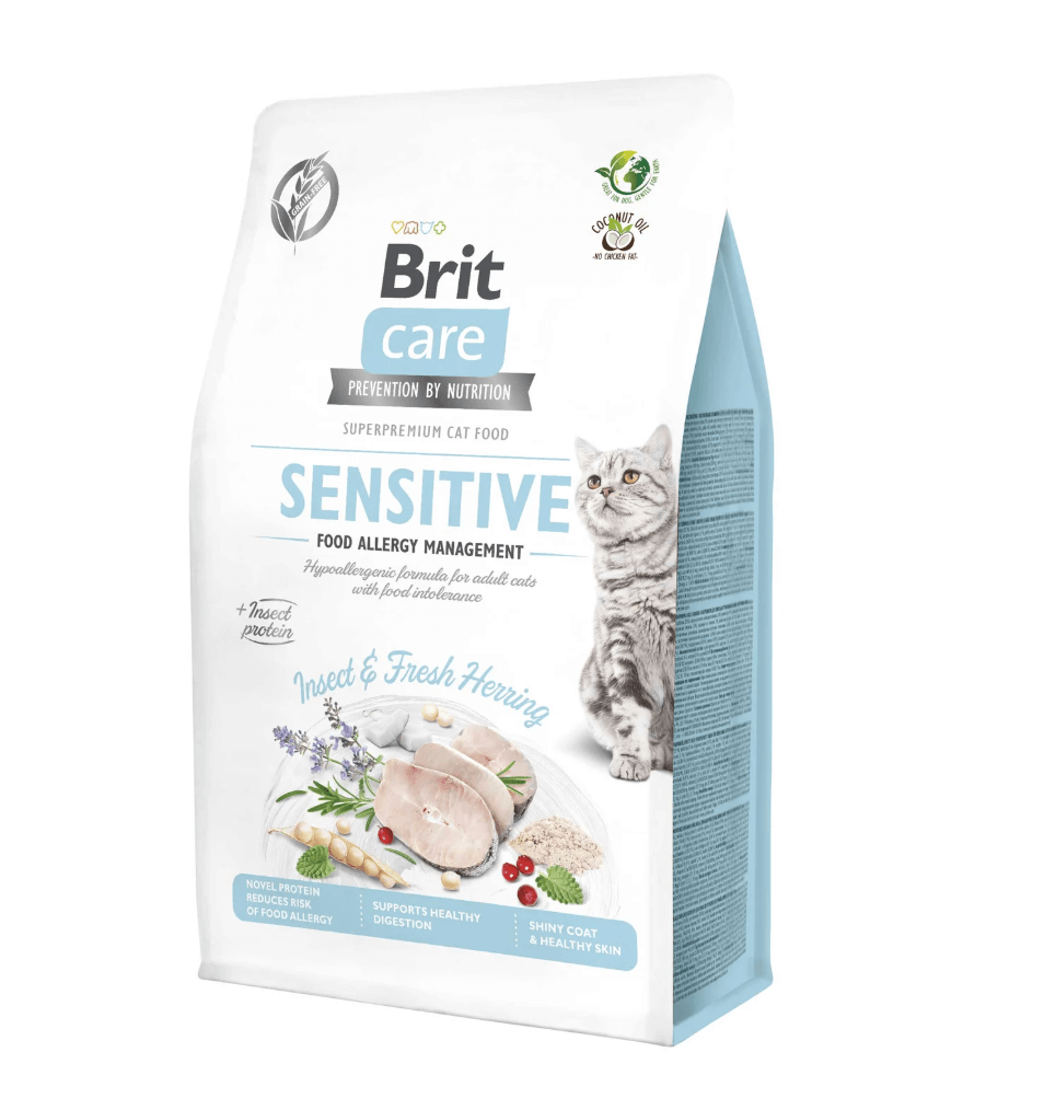 Brit Care Cat Sensitive - insects and herring, allergy food