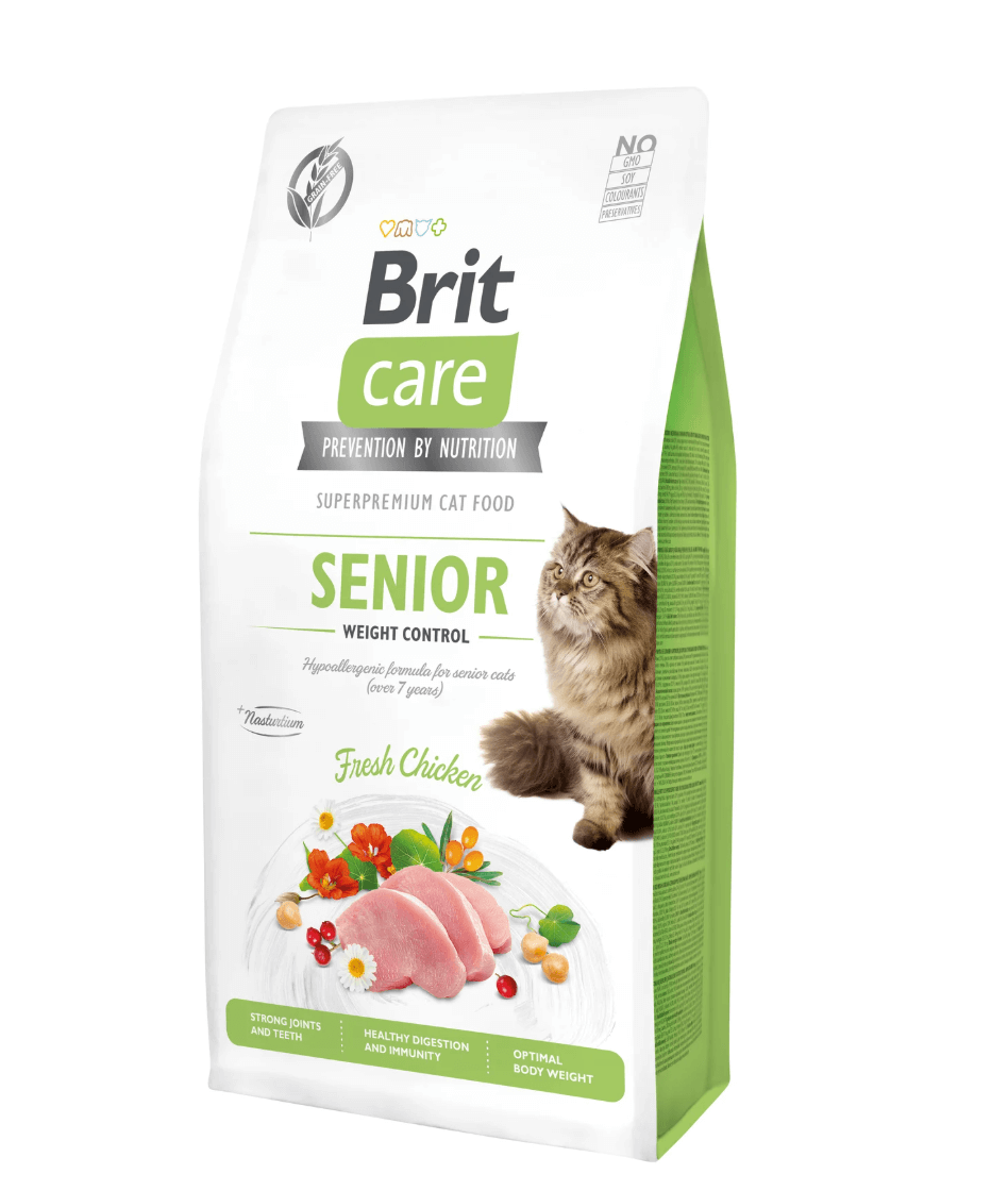 Brit Care Cat Senior – kurczak, kontrola wagi dla kotów 7+